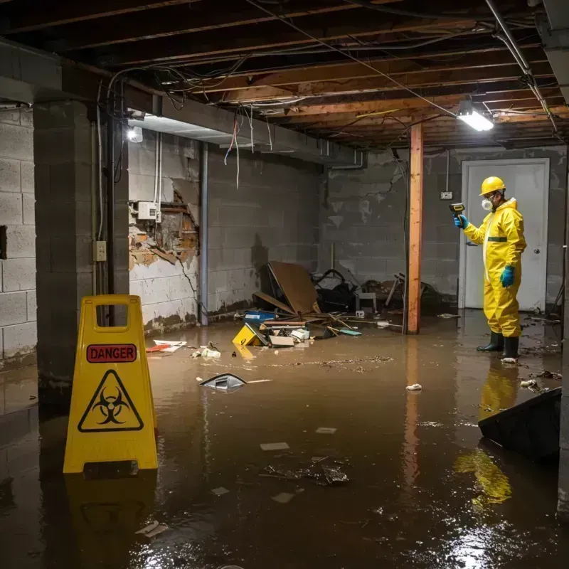 Flooded Basement Electrical Hazard in Naguabo Municipio, PR Property